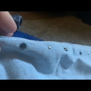 black rune stone and metal studed levi jeans! super fashionable and comfortable!